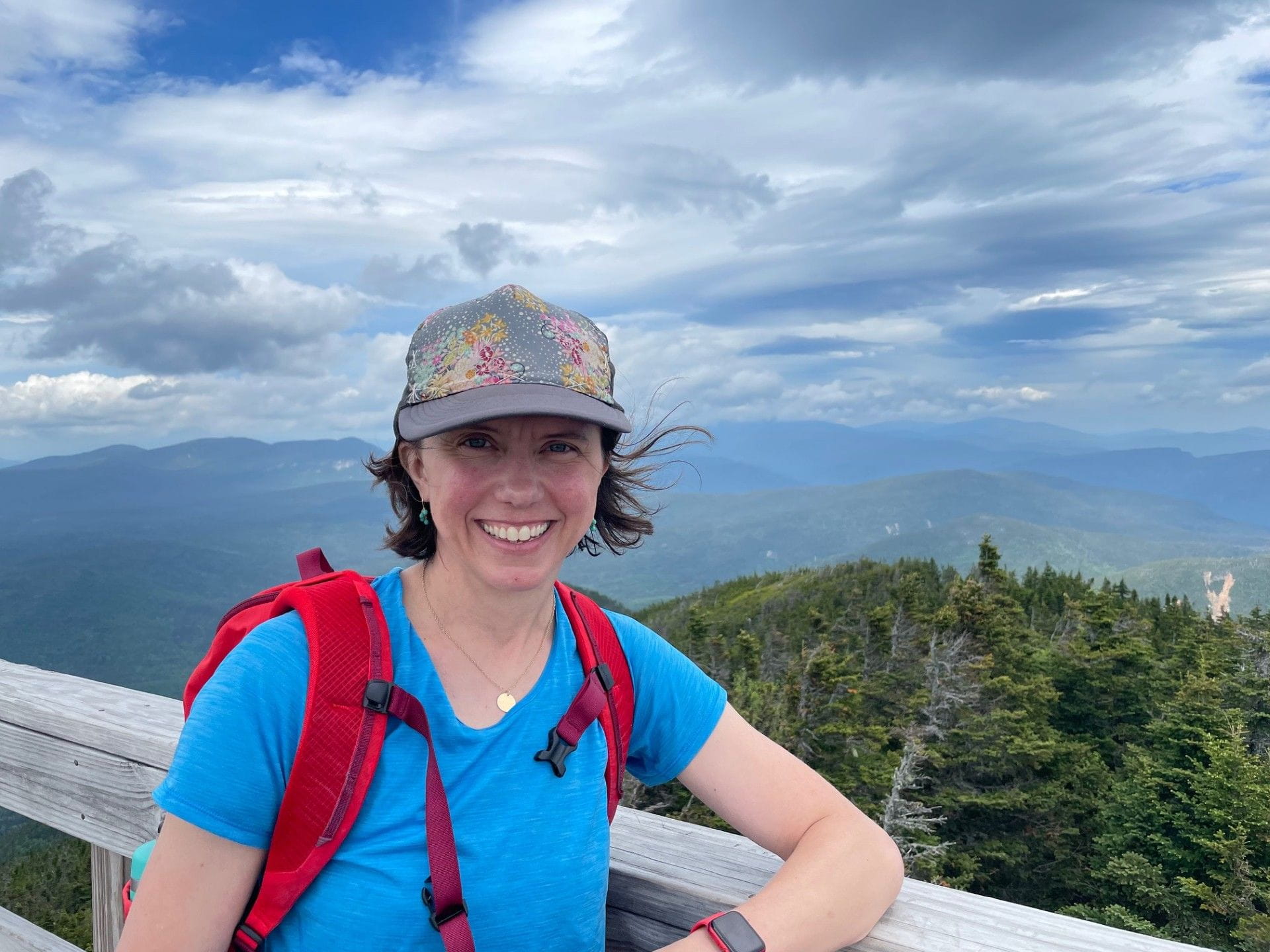 Caroline Damons in the mountains. 