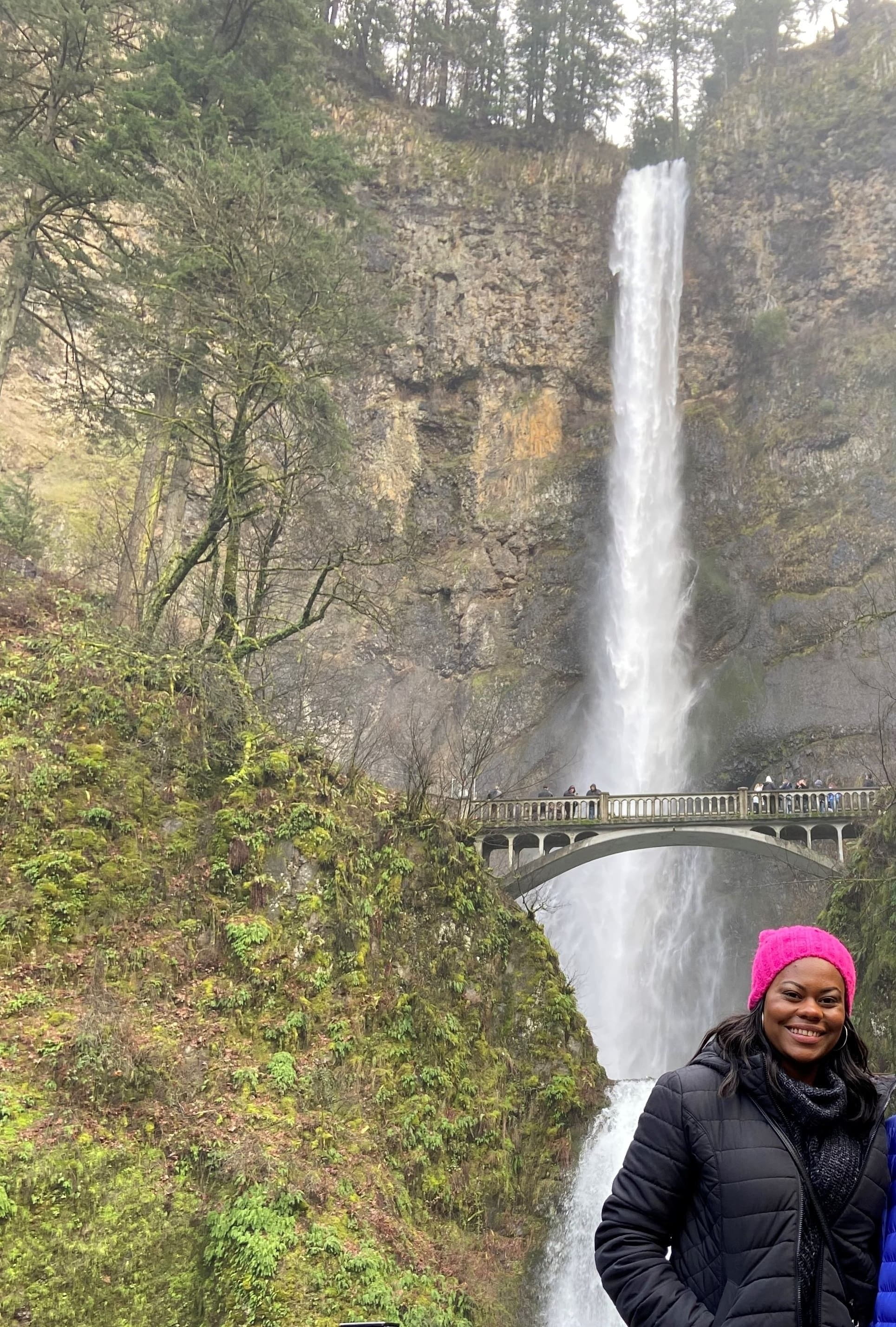 Gabbi Tobias candid photo waterfall