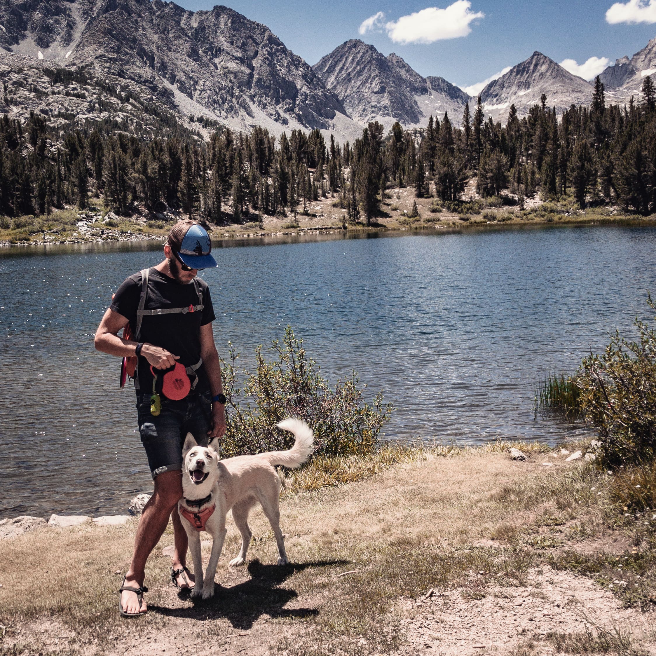 Kurt Isaacson walking dog